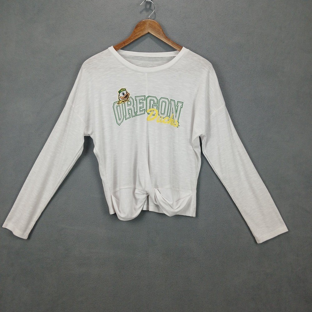 Oregon Ducks T Shirt Womens Medium White Concepts Sport Football NCAA‎ Graphic